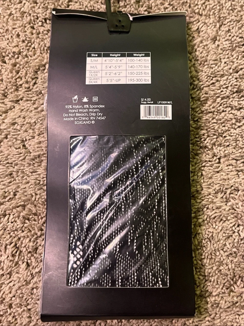 Fishnet Lace Tights — Black